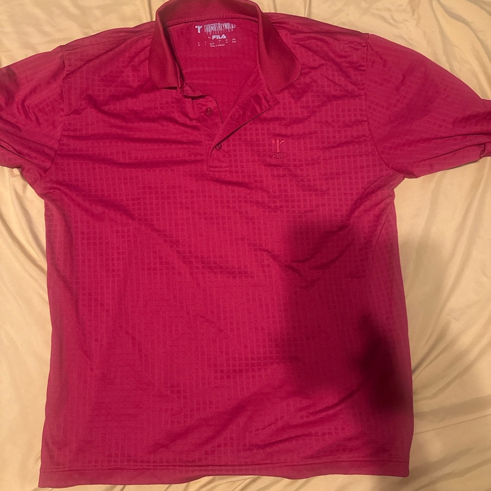 Fila Men's Vibrant Red Polo Shirt